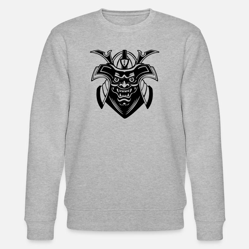 Shadow Menpō Mask Design - Stanley/Stella CHANGER Unisex Organic Sweatshirt - heather grey