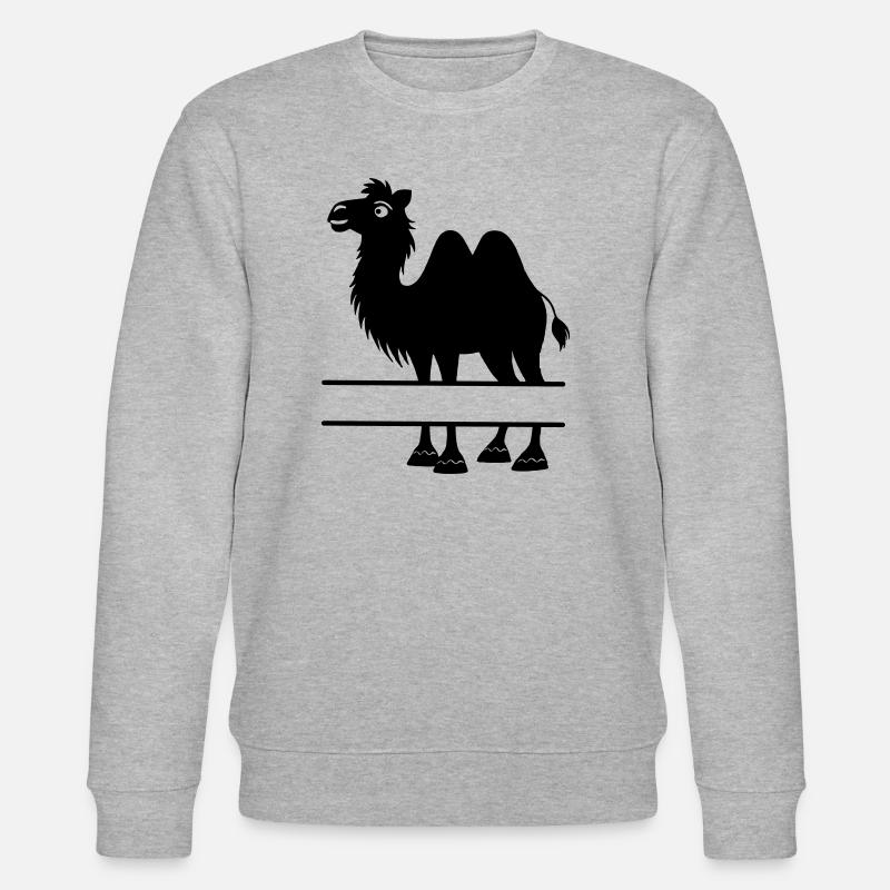 Camel Shadow with Name Box - Stanley/Stella CHANGER Unisex Organic Sweatshirt - heather grey