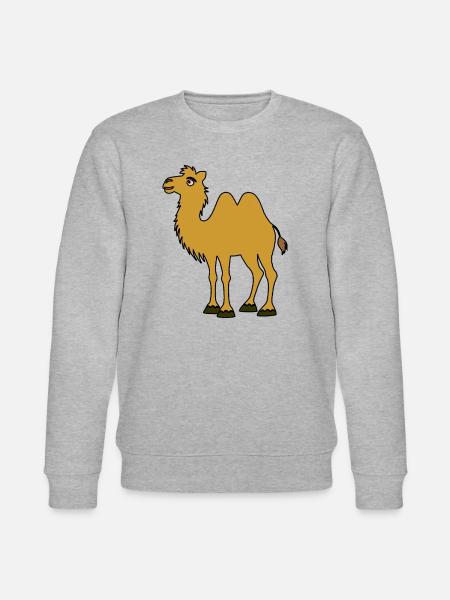 Brown Camel with Two Humps - Stanley/Stella CHANGER Unisex Organic Sweatshirt - heather grey
