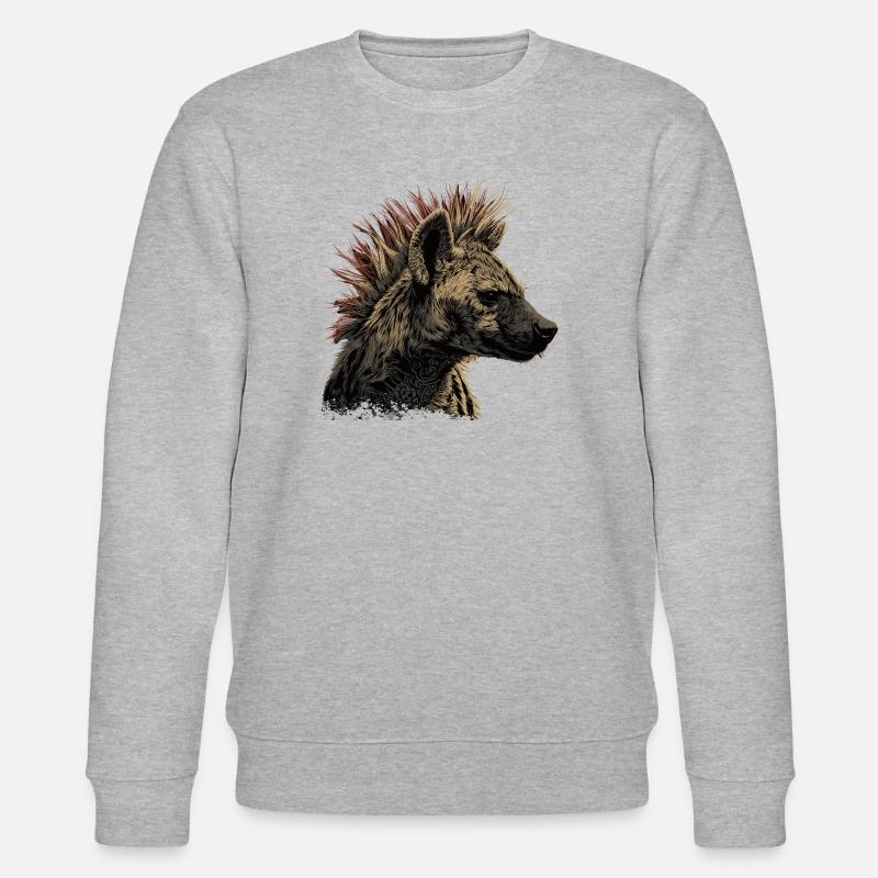 Hyäne Punkrock  - Stanley/Stella Unisex Bio-Sweatshirt CHANGER  - Grau meliert