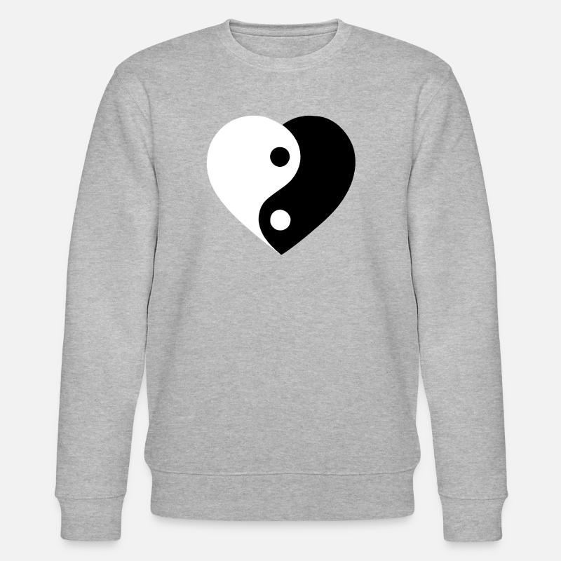 Yin and Yang Love Version :) - Stanley/Stella Unisex Bio-Sweatshirt CHANGER - Grau meliert