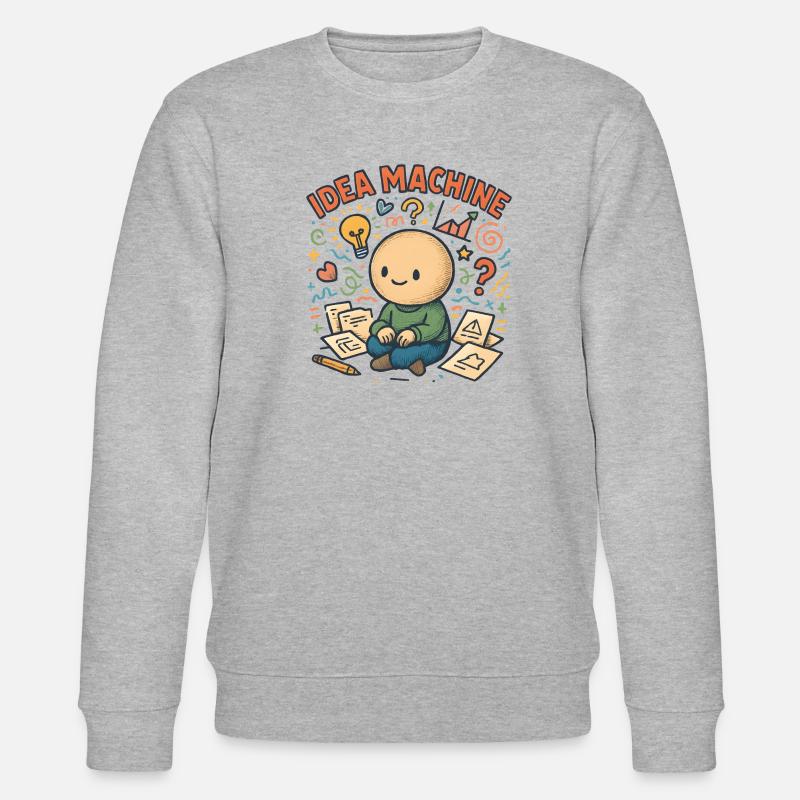 Idea Machine: Creative Brain Game - Stanley/Stella CHANGER Unisex Organic Sweatshirt - heather grey