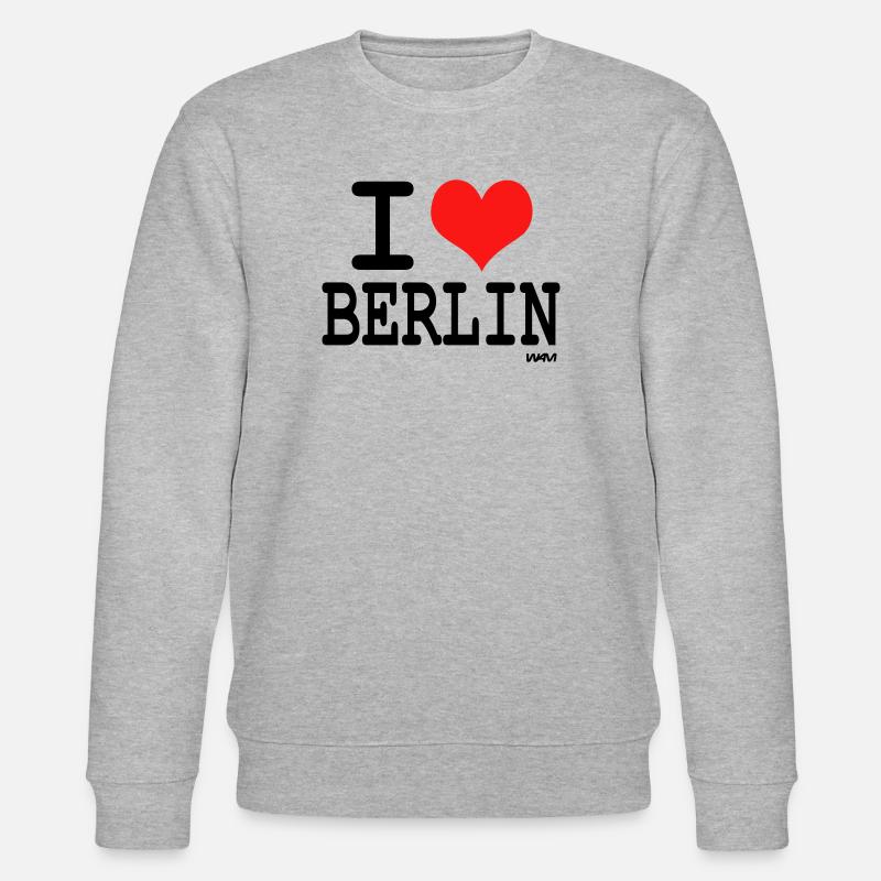 I love Berlin  - Stanley/Stella Unisex Bio-Sweatshirt CHANGER  - Grau meliert