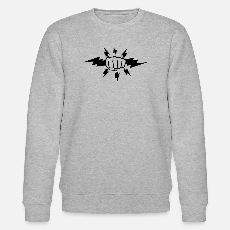 Blitzfaust - Stanley/Stella Unisex Bio-Sweatshirt CHANGER  - Grau meliert