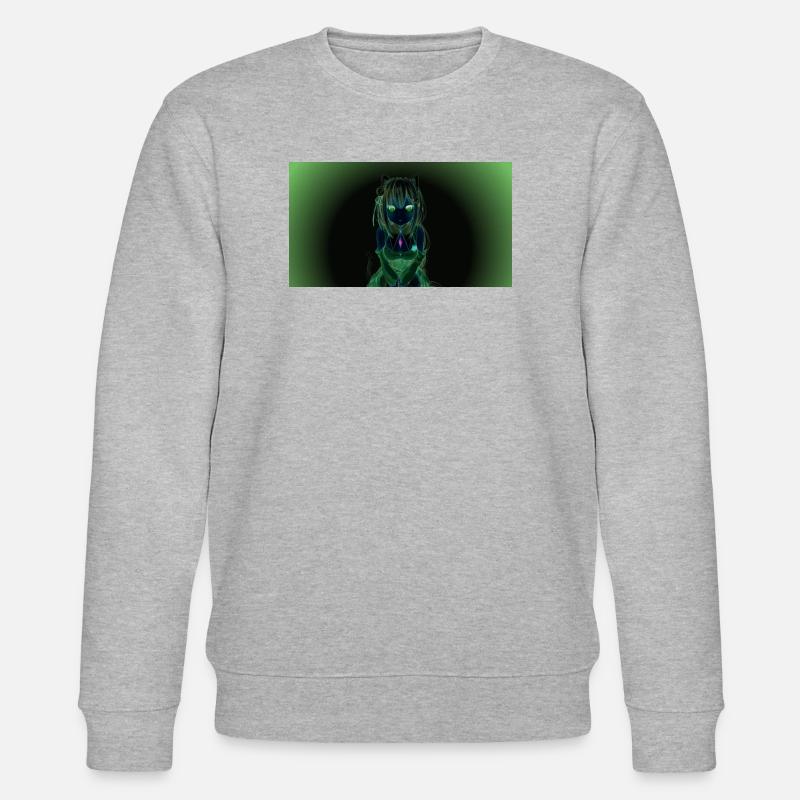 Nachtneon Katzenheld - Stanley/Stella Unisex Bio-Sweatshirt CHANGER - Grau meliert