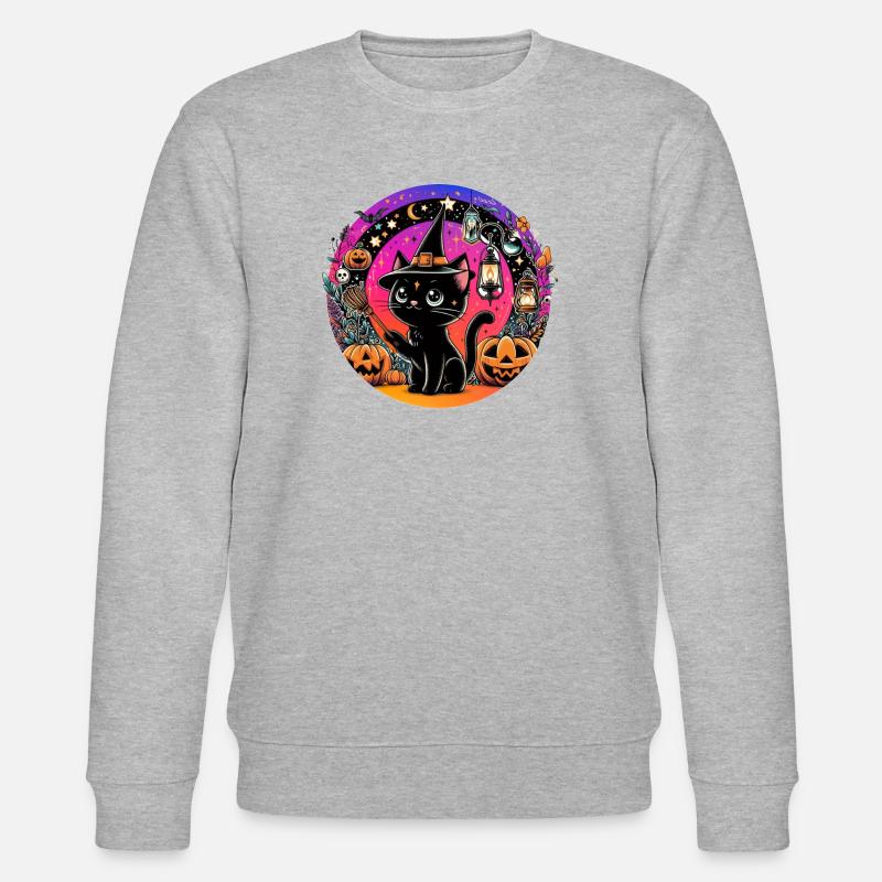 Spooky kitty Halloween 4 - Sweat bio CHANGER Stanley/Stella Unisexe - gris chiné