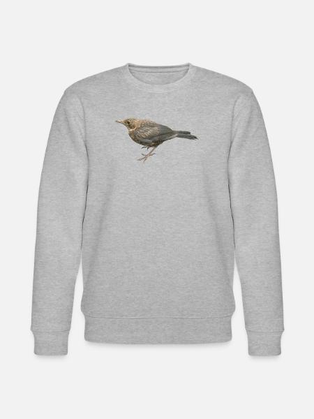 Amsel Jungvogel - Stanley/Stella Unisex Bio-Sweatshirt CHANGER - Grau meliert