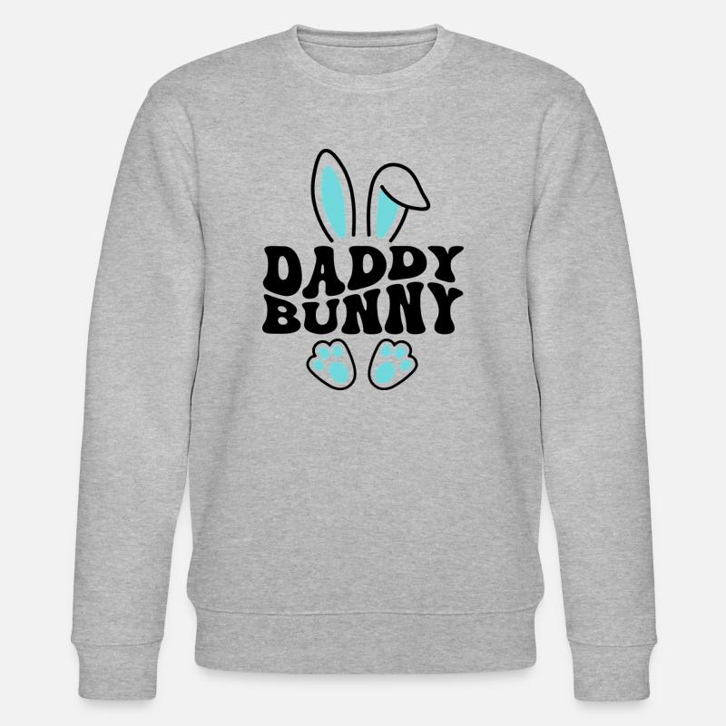 Daddy Bunny - Stanley/Stella Unisex Bio-Sweatshirt CHANGER  - Grau meliert