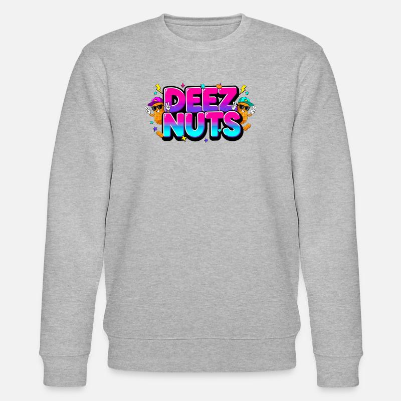 Deez Nuts – lustiges Graffiti Bunt - Stanley/Stella Unisex Bio-Sweatshirt CHANGER  - Grau meliert
