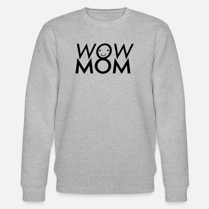 Wow Mom - Stanley/Stella Unisex Bio-Sweatshirt CHANGER  - Grau meliert