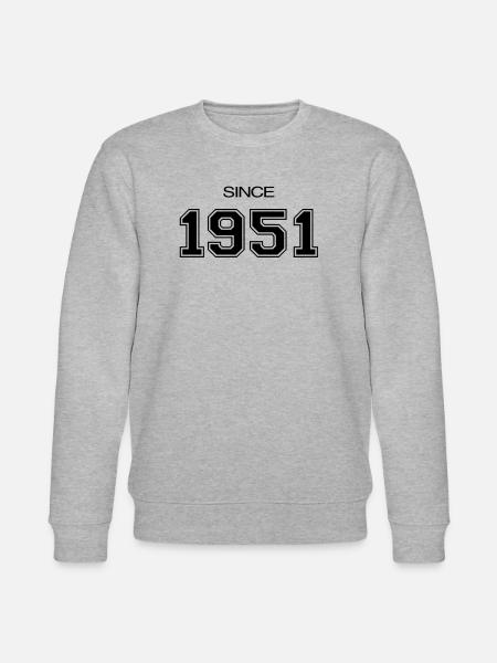 1951 birthday gift - Stanley/Stella CHANGER Unisex Organic Sweatshirt - heather grey