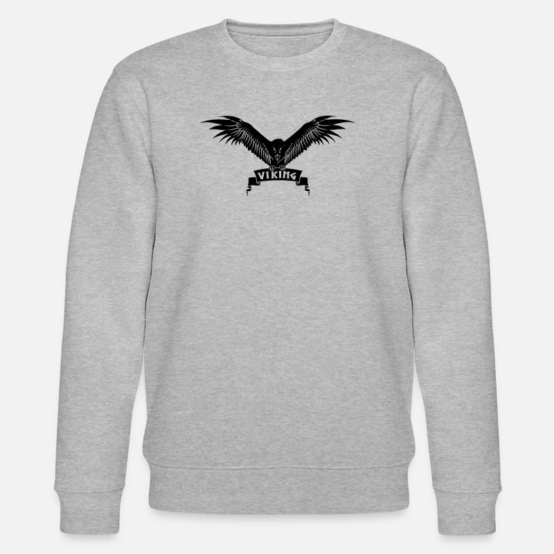 Wikingerkrähe - Stanley/Stella Unisex Bio-Sweatshirt CHANGER  - Grau meliert