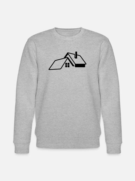 House transparent logo - Stanley/Stella CHANGER Unisex Organic Sweatshirt - heather grey