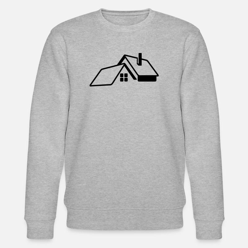 Logo transparent de la maison - Sweat bio CHANGER Stanley/Stella Unisexe - gris chiné