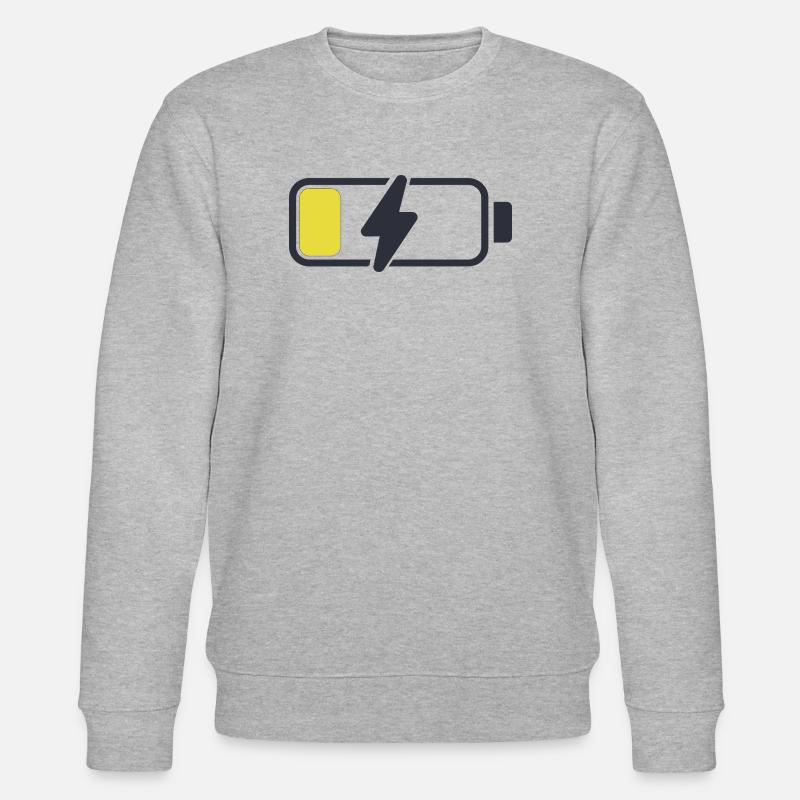 iPhone_Batterie - Stanley/Stella Unisex Bio-Sweatshirt CHANGER  - Grau meliert