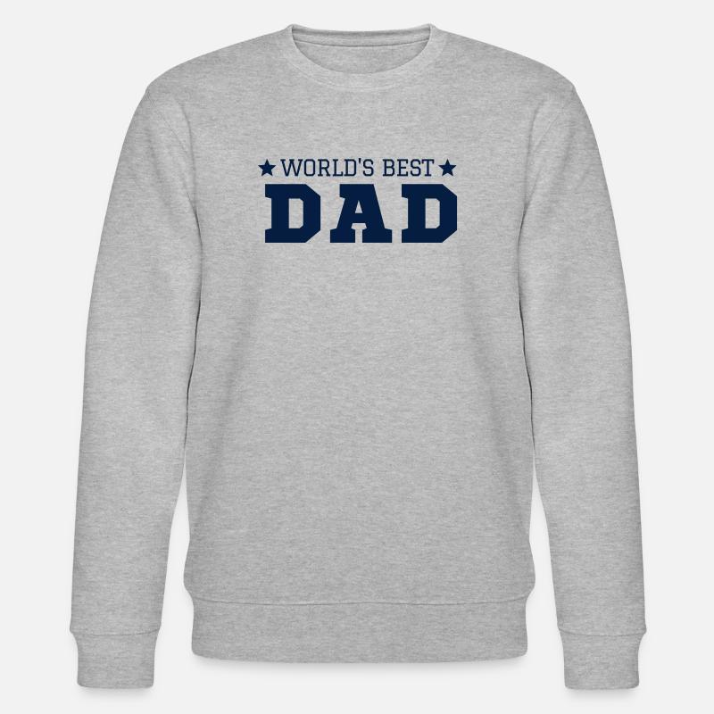 World's Best Dad - Stanley/Stella Unisex Bio-Sweatshirt CHANGER  - Grau meliert