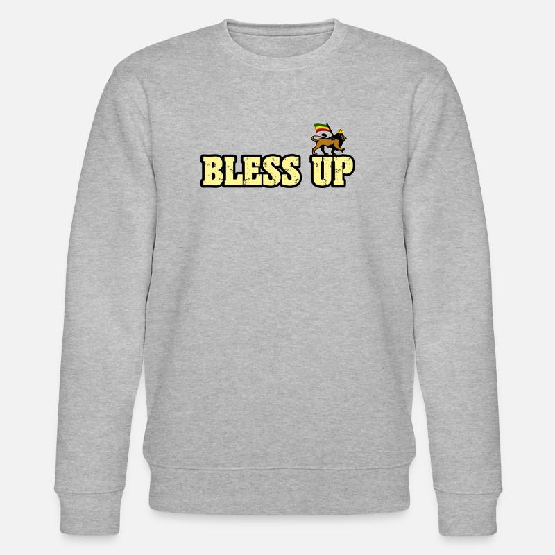 Dub Reggae Bless Up - Stanley/Stella CHANGER Unisex Organic Sweatshirt - heather grey