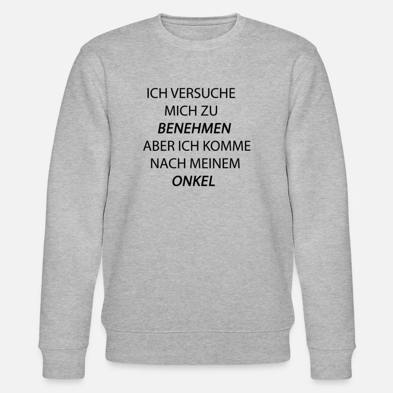 benehmen onkel schwarz - Stanley/Stella Unisex Bio-Sweatshirt CHANGER  - Grau meliert