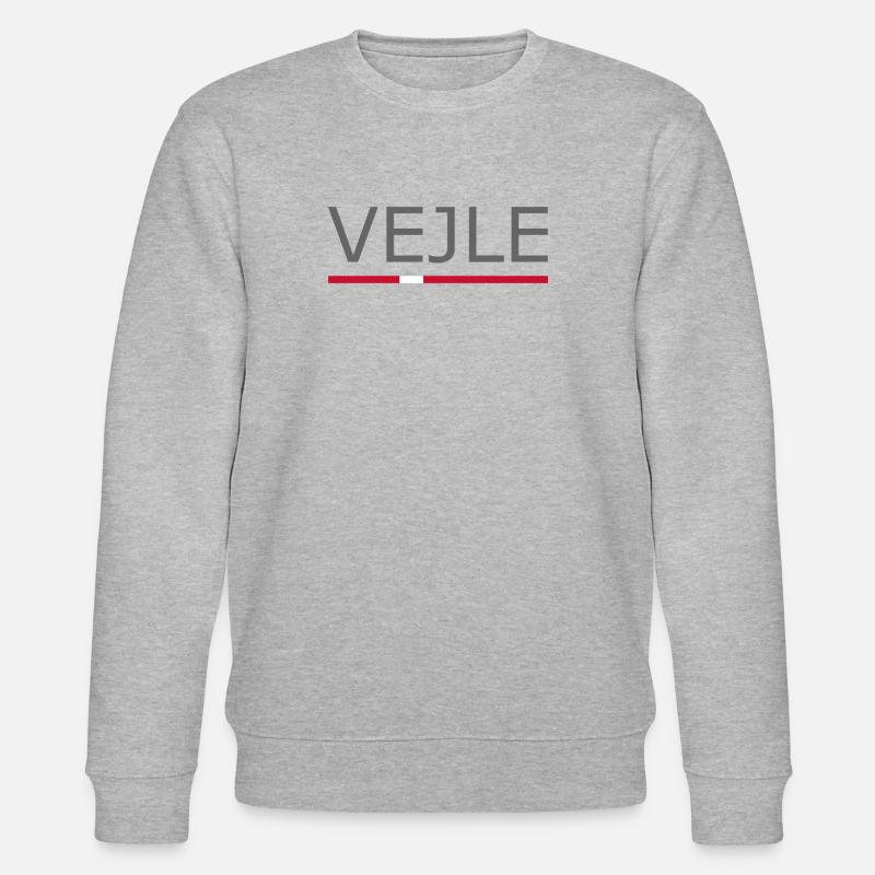 Vejle - Drapeau du Danemark - Dänemark - Sweat bio CHANGER Stanley/Stella Unisexe - gris chiné