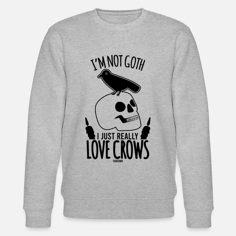 Gothic Krähe Aberglaube - Stanley/Stella Unisex Bio-Sweatshirt CHANGER  - Grau meliert