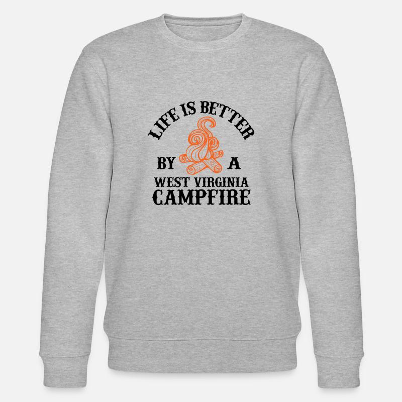 west virginia campfire - Stanley/Stella Unisex Bio-Sweatshirt CHANGER - Grau meliert