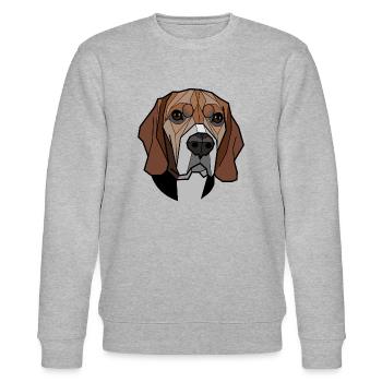 Beagle - Stanley/Stella Unisex Bio-Sweatshirt CHANGER  - Grau meliert - Vorne - Nik (191cm) & Marisol (170cm)