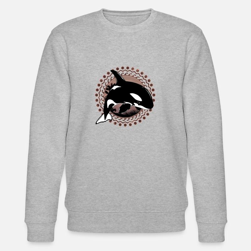 Orca Killerwal - Stanley/Stella Unisex Bio-Sweatshirt CHANGER  - Grau meliert