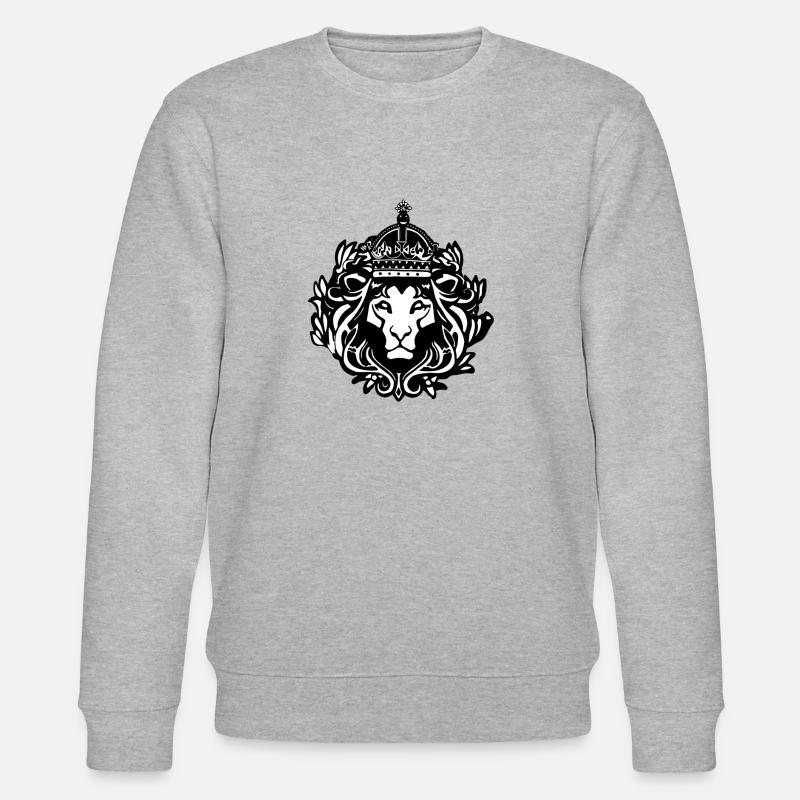 König Löwe - Stanley/Stella Unisex Bio-Sweatshirt CHANGER  - Grau meliert