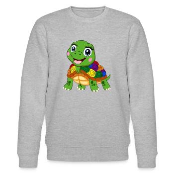 arc-en-ciel tortue lgbt tank animal lgbtqia - Sweat bio CHANGER Stanley/Stella Unisexe - gris chiné - Devant - Nik (191cm) & Marisol (170cm)