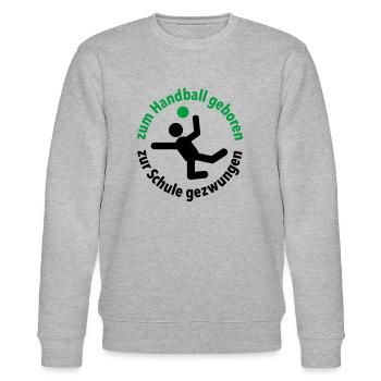 Handballverein Schule Sportunterricht Trainer Team - Stanley/Stella Unisex Bio-Sweatshirt CHANGER  - Grau meliert - Vorne - Nik (191cm) & Marisol (170cm)