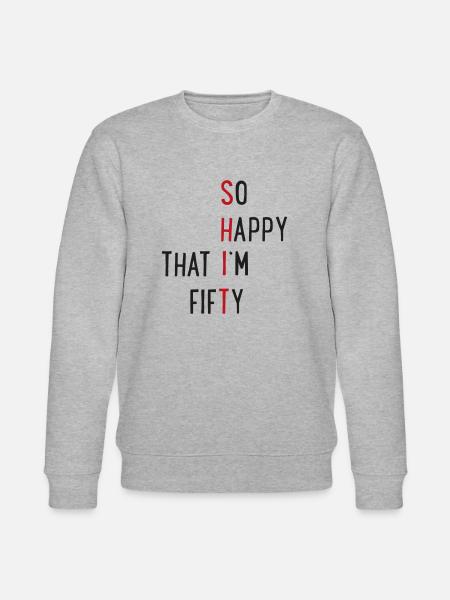 50th birthday - Stanley/Stella CHANGER Unisex Organic Sweatshirt - heather grey