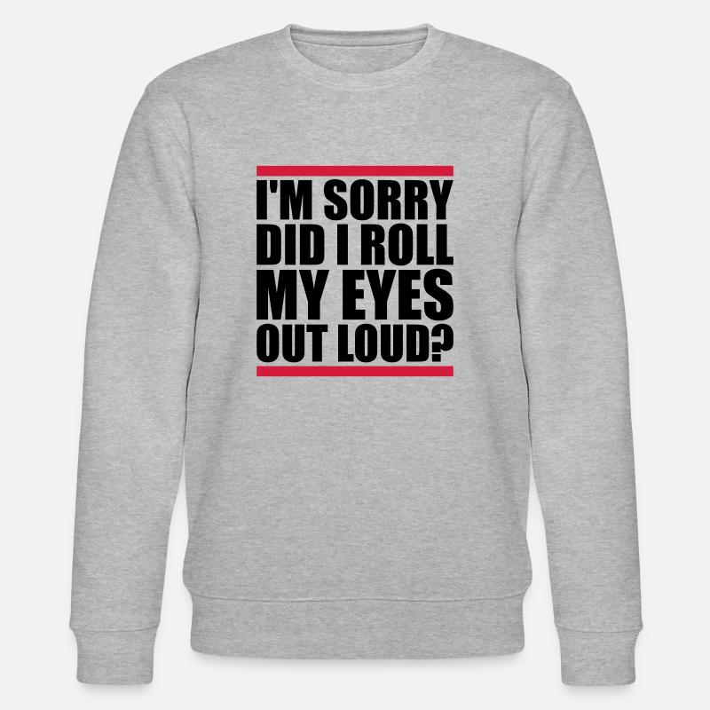 Roll My Eyes Out - Stanley/Stella Unisex Bio-Sweatshirt CHANGER  - Grau meliert