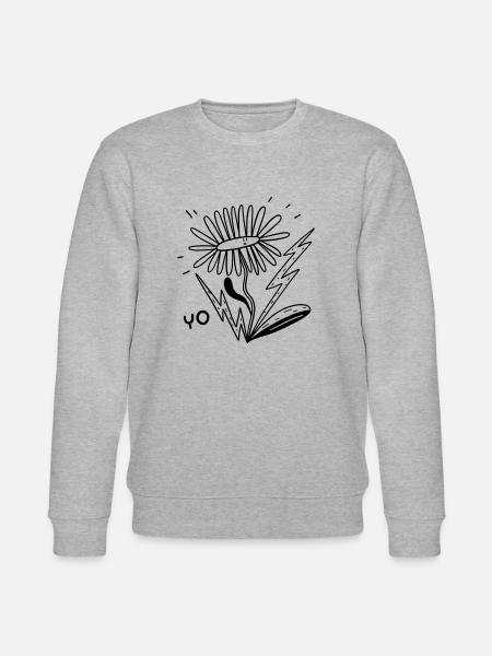Fleur Electrique - Sweat bio CHANGER Stanley/Stella Unisexe - gris chiné