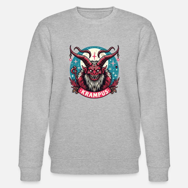 Logo de Noël Krampus - Sweat bio CHANGER Stanley/Stella Unisexe - gris chiné