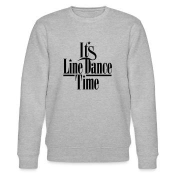 IT'S LINE DANCE TIME, LINEDANCE - Stanley/Stella Unisex Bio-Sweatshirt CHANGER  - Grau meliert - Vorne - Nik (191cm) & Marisol (170cm)