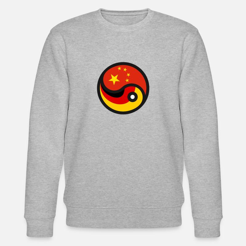 Deutsch-Chinesische Freundschaft - Stanley/Stella Unisex Bio-Sweatshirt CHANGER  - Grau meliert