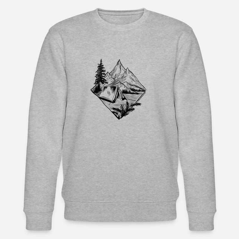 Draussenkind - Stanley/Stella Unisex Bio-Sweatshirt CHANGER  - Grau meliert