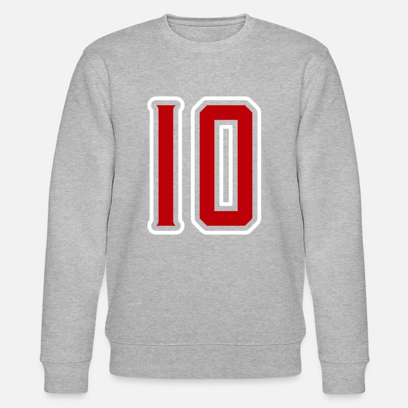 Symbole de 10 chiffres - Sweat bio CHANGER Stanley/Stella Unisexe - gris chiné