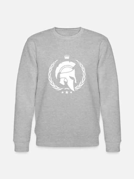 spartan helmet wreath - Stanley/Stella CHANGER Unisex Organic Sweatshirt - heather grey