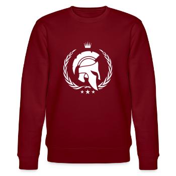 spartan helmet wreath - Stanley/Stella CHANGER Unisex Organic Sweatshirt - burgundy - Front - Nik (191cm) & Marisol (170cm)