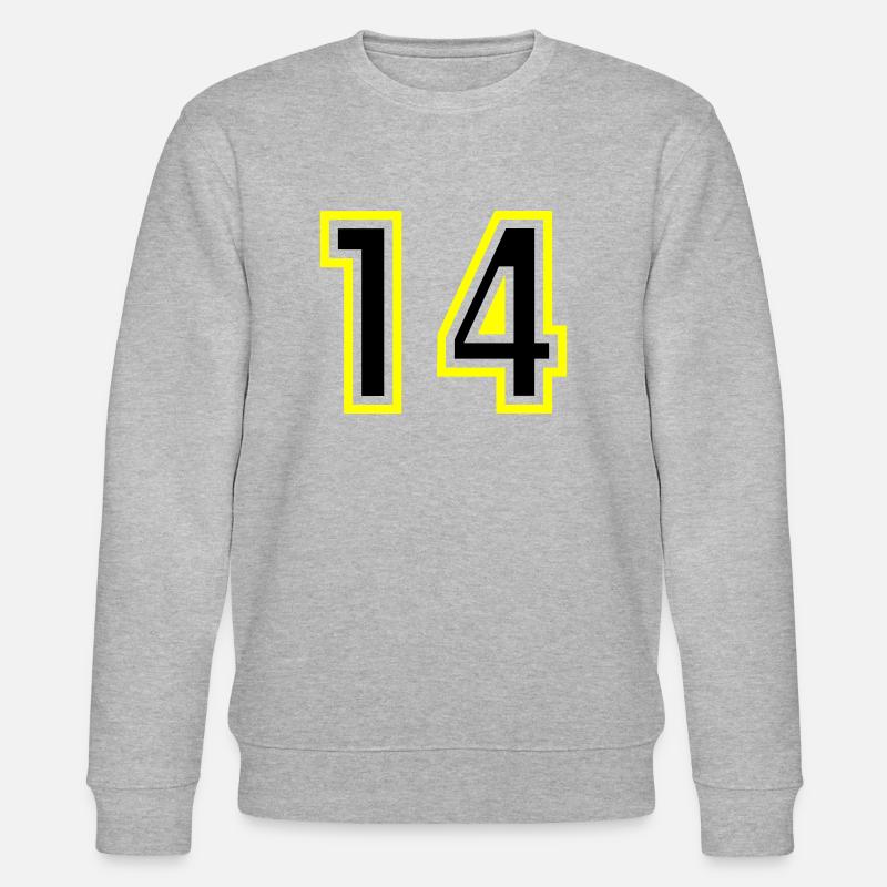 14 Zahl College - Stanley/Stella Unisex Bio-Sweatshirt CHANGER  - Grau meliert