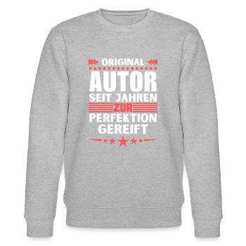 Zur Perfektion gereifter Autor - Stanley/Stella Unisex Bio-Sweatshirt CHANGER  - Grau meliert - Vorne - Nik (191cm) & Marisol (170cm)
