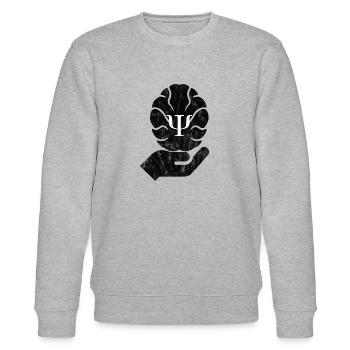 Psychologie Psi Gehirn Geschenkidee Student - Stanley/Stella Unisex Bio-Sweatshirt CHANGER  - Grau meliert - Vorne - Nik (191cm) & Marisol (170cm)