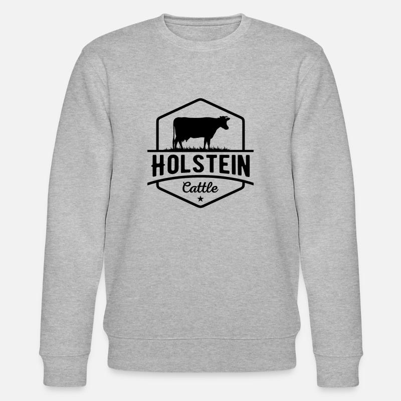 Holstein Rancher Vache Holstein - Sweat bio CHANGER Stanley/Stella Unisexe - gris chiné