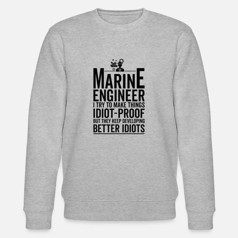 Foolproof - Ship Engineer - Stanley/Stella CHANGER Unisex Organic Sweatshirt - heather grey