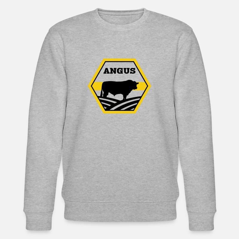 Rancher Cattle Rancher - Angus Cow - Stanley/Stella CHANGER Unisex Organic Sweatshirt - heather grey