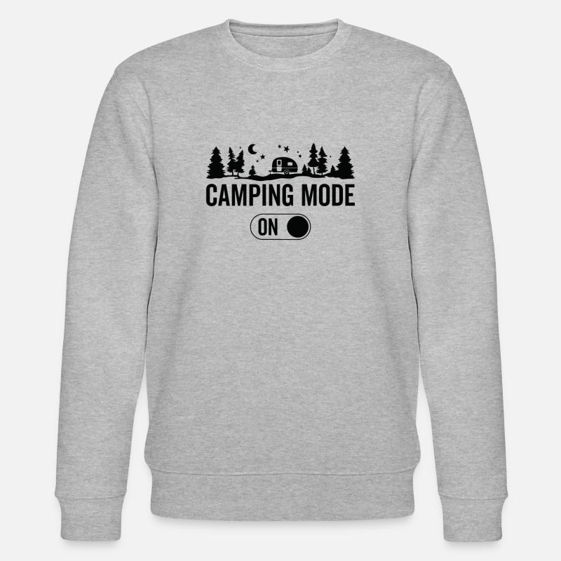Camping Mode On - Hiking Camping - Stanley/Stella CHANGER Unisex Organic Sweatshirt - heather grey