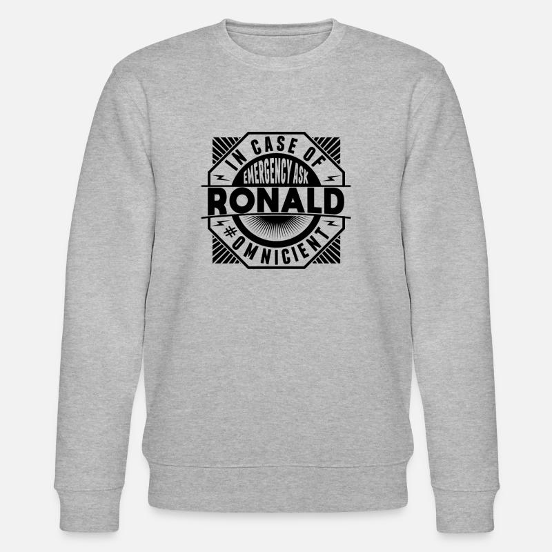 Fragen Sie Im Notfall Ronald - Stanley/Stella Unisex Bio-Sweatshirt CHANGER  - Grau meliert