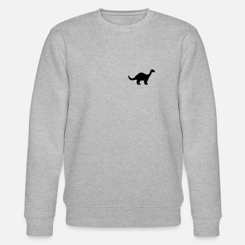 Badge - Mignon Dinosaure Andesaurus - Sweat bio CHANGER Stanley/Stella Unisexe - gris chiné