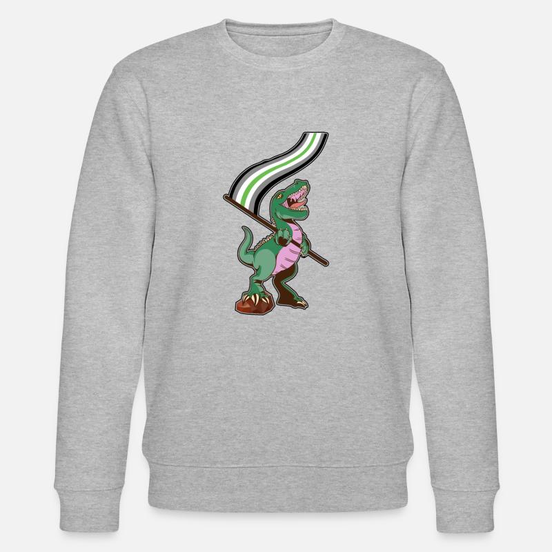 Drapeau LGBTQ - Dinosaur Agender - Sweat bio CHANGER Stanley/Stella Unisexe - gris chiné